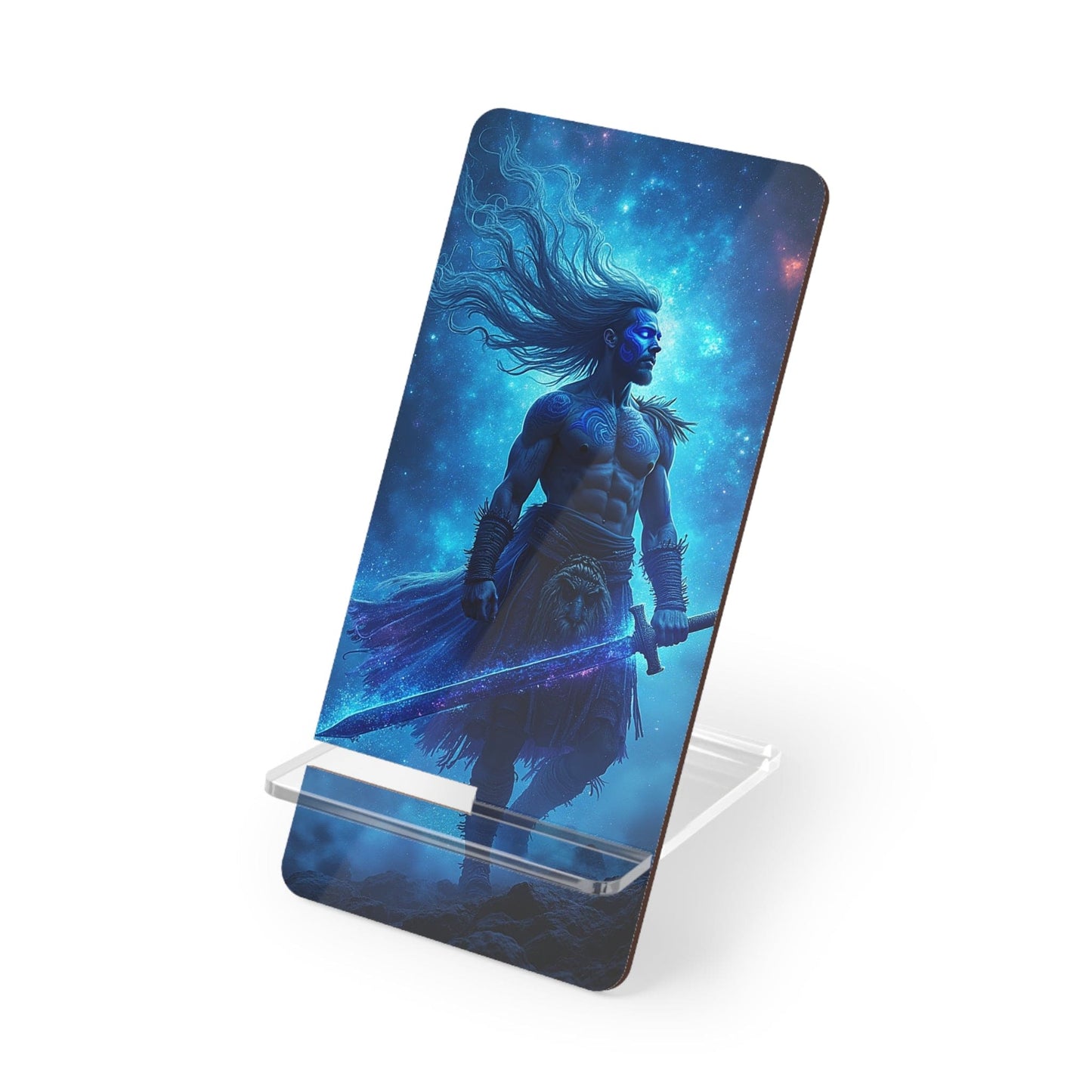 Printify Accessories 2.8" x 5.9" / Glossy Mythical Warrior Adjustable Smartphone Display Stand: Compact Desk Holder for Mobile Devices