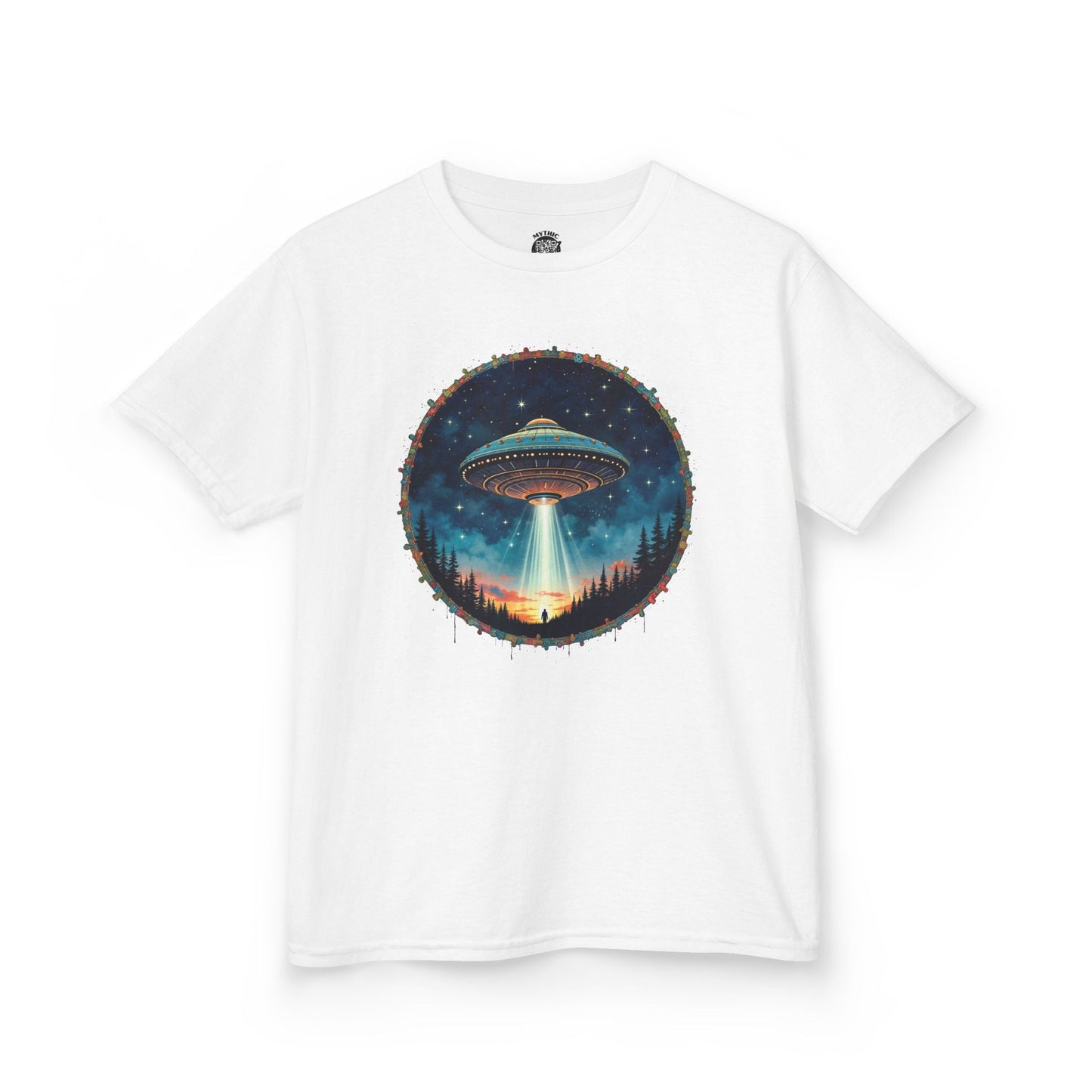 Printify Kids clothes UFO Kids Tee - Cosmic Adventure Shirt, Fun Graphic T-Shirt, Kids Space Fashion, Gifts for Young Explorers, Alien Enthusiast Clothing