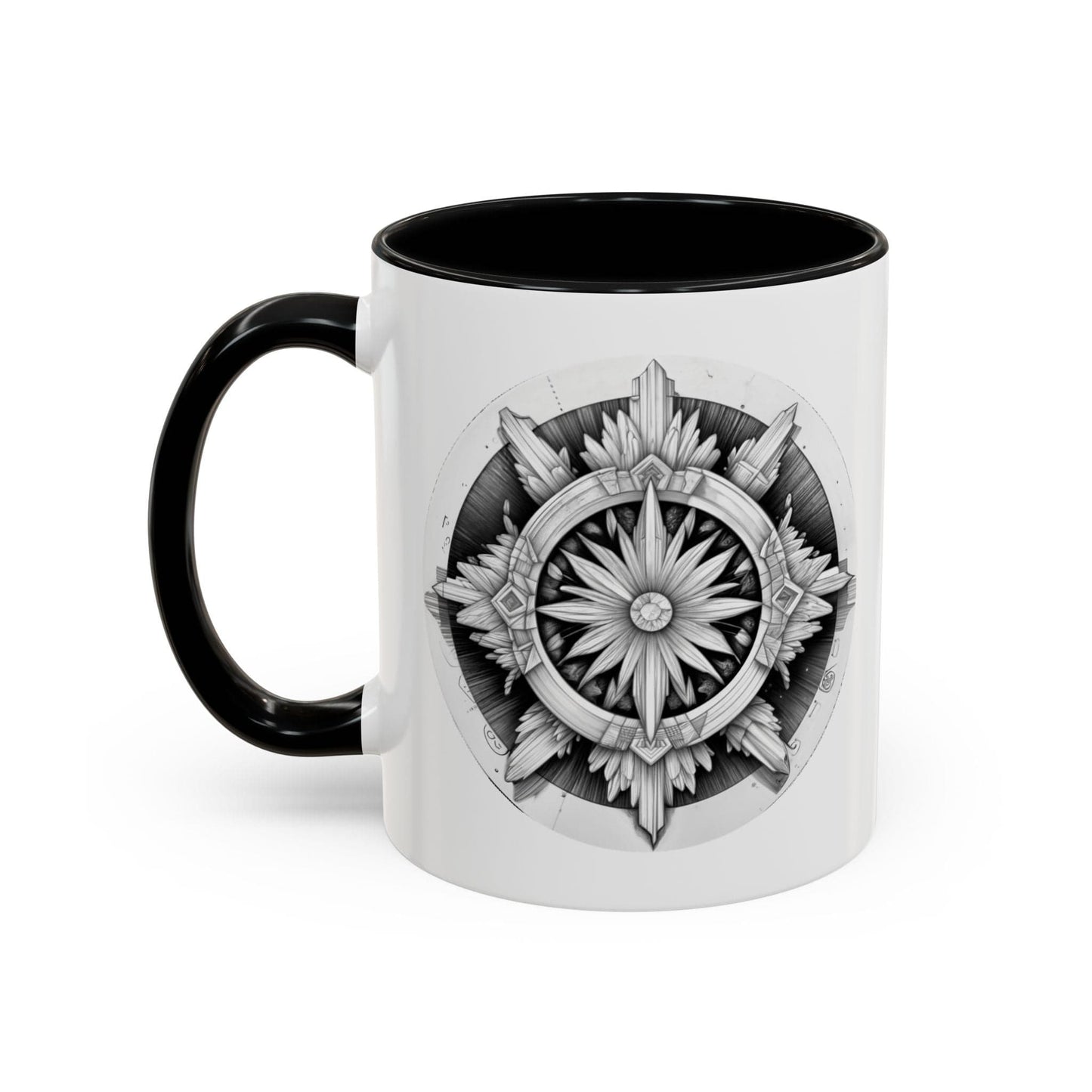Printify Mug 11oz / Black Selenite Crystal Coffee Mug with Motivational Quote and QR Code Quote Video Perfect Gemstone Lovers Gift for Spiritual Seekers