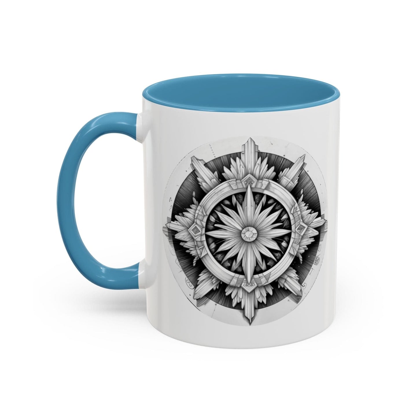 Printify Mug 11oz / Light Blue Selenite Crystal Coffee Mug with Motivational Quote and QR Code Quote Video Perfect Gemstone Lovers Gift for Spiritual Seekers