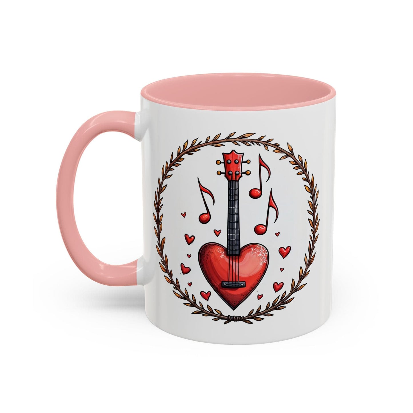 Printify Mug 11oz / Pink Mug - Sweet Symphony - Love & Fun Mug with QR Code Quote Video