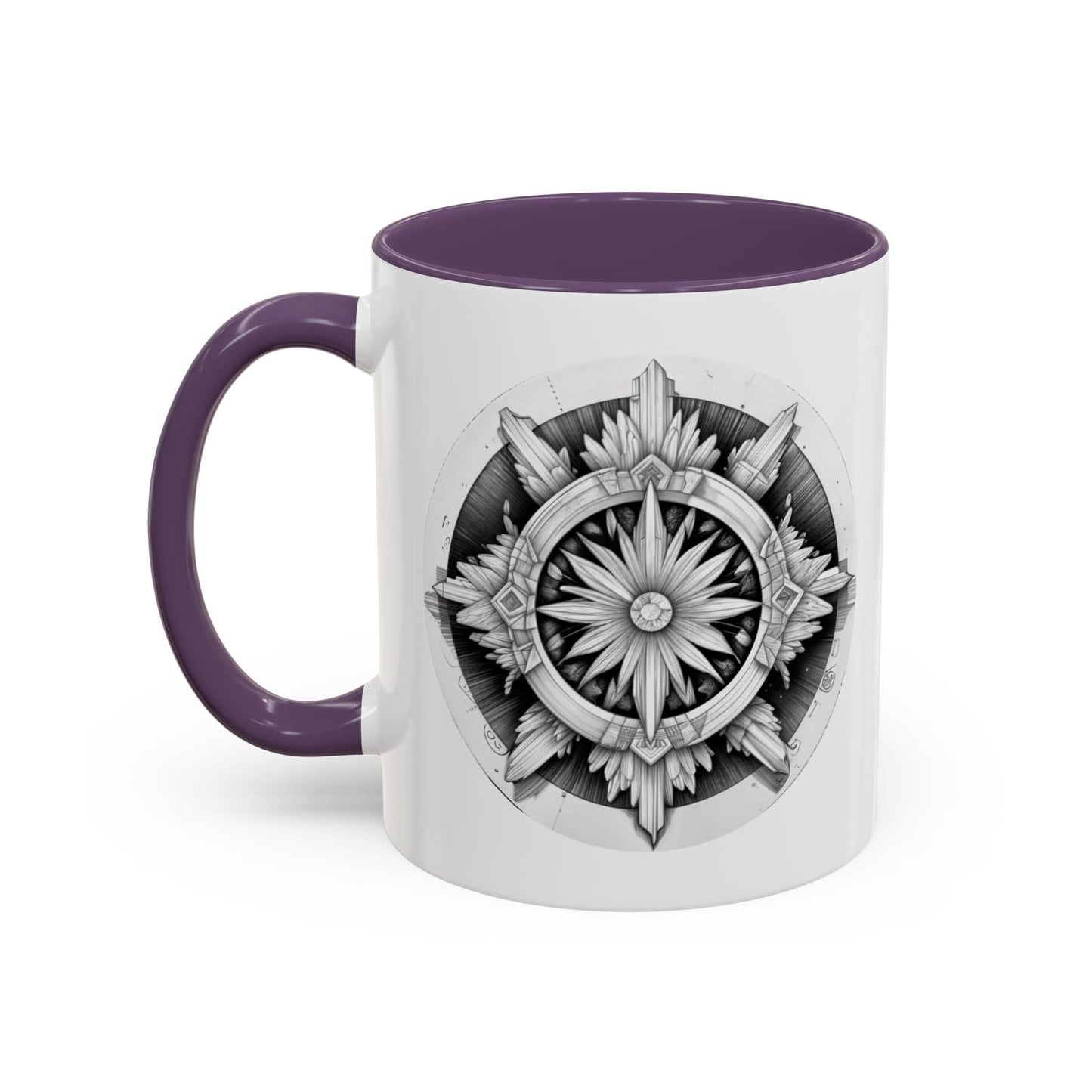 Printify Mug 11oz / Purple Selenite Crystal Coffee Mug with Motivational Quote and QR Code Quote Video Perfect Gemstone Lovers Gift for Spiritual Seekers