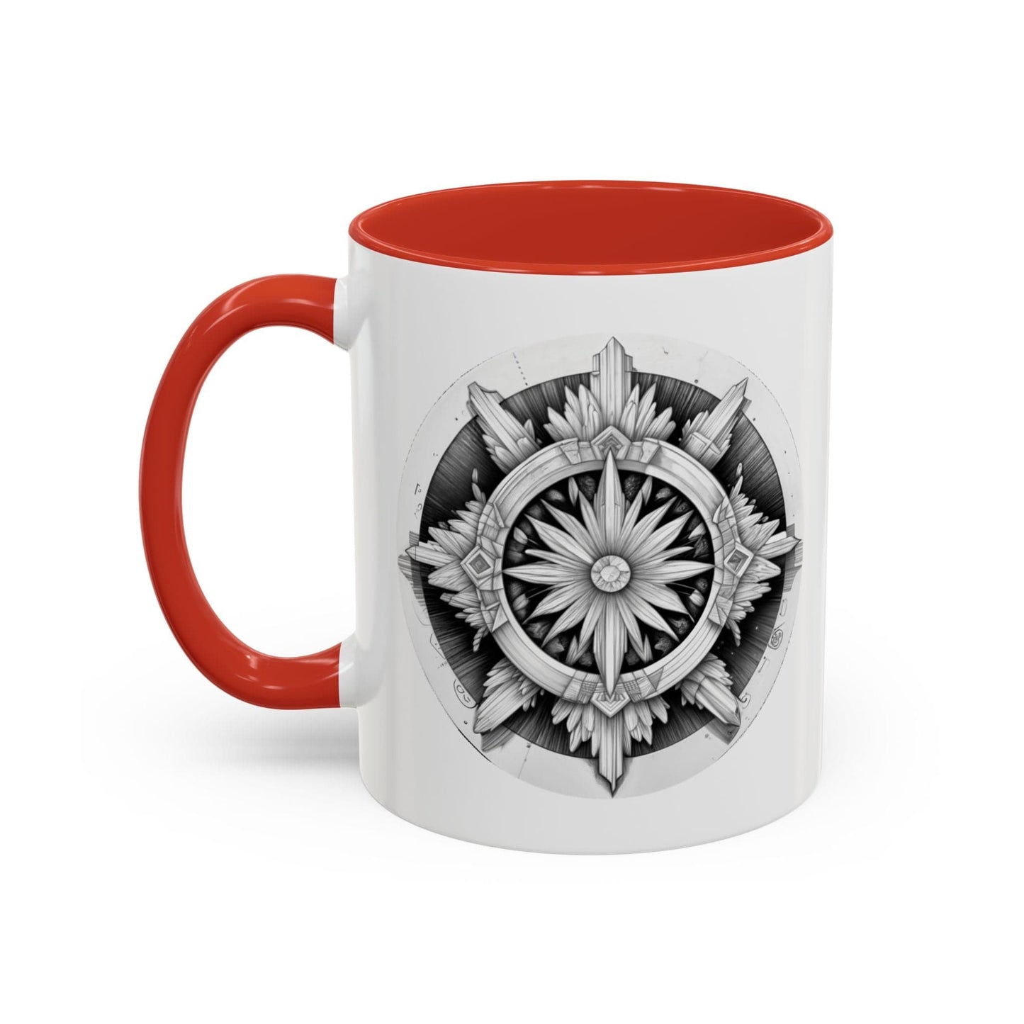 Printify Mug 11oz / Red Selenite Crystal Coffee Mug with Motivational Quote and QR Code Quote Video Perfect Gemstone Lovers Gift for Spiritual Seekers