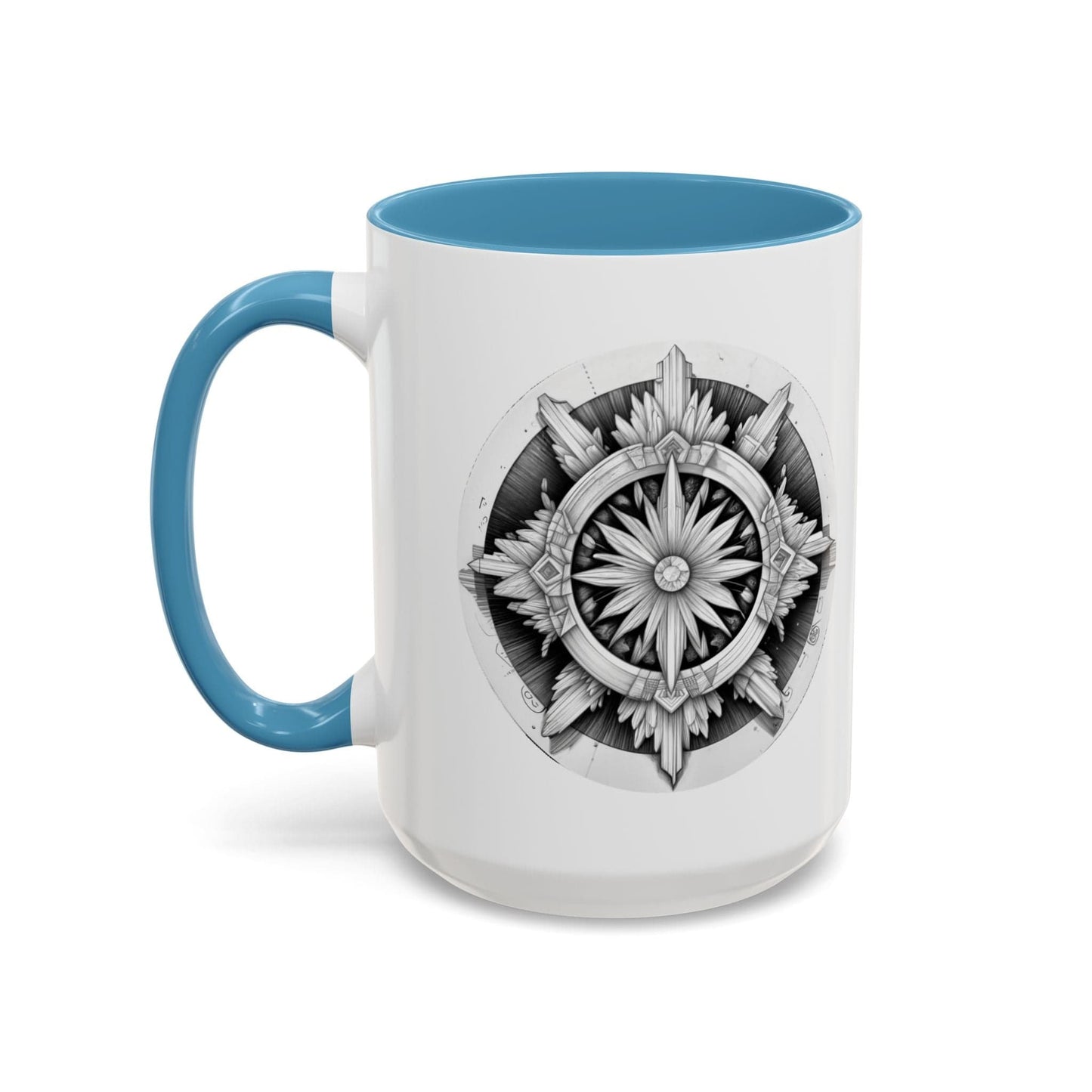 Printify Mug 15oz / Light Blue Selenite Crystal Coffee Mug with Motivational Quote and QR Code Quote Video Perfect Gemstone Lovers Gift for Spiritual Seekers