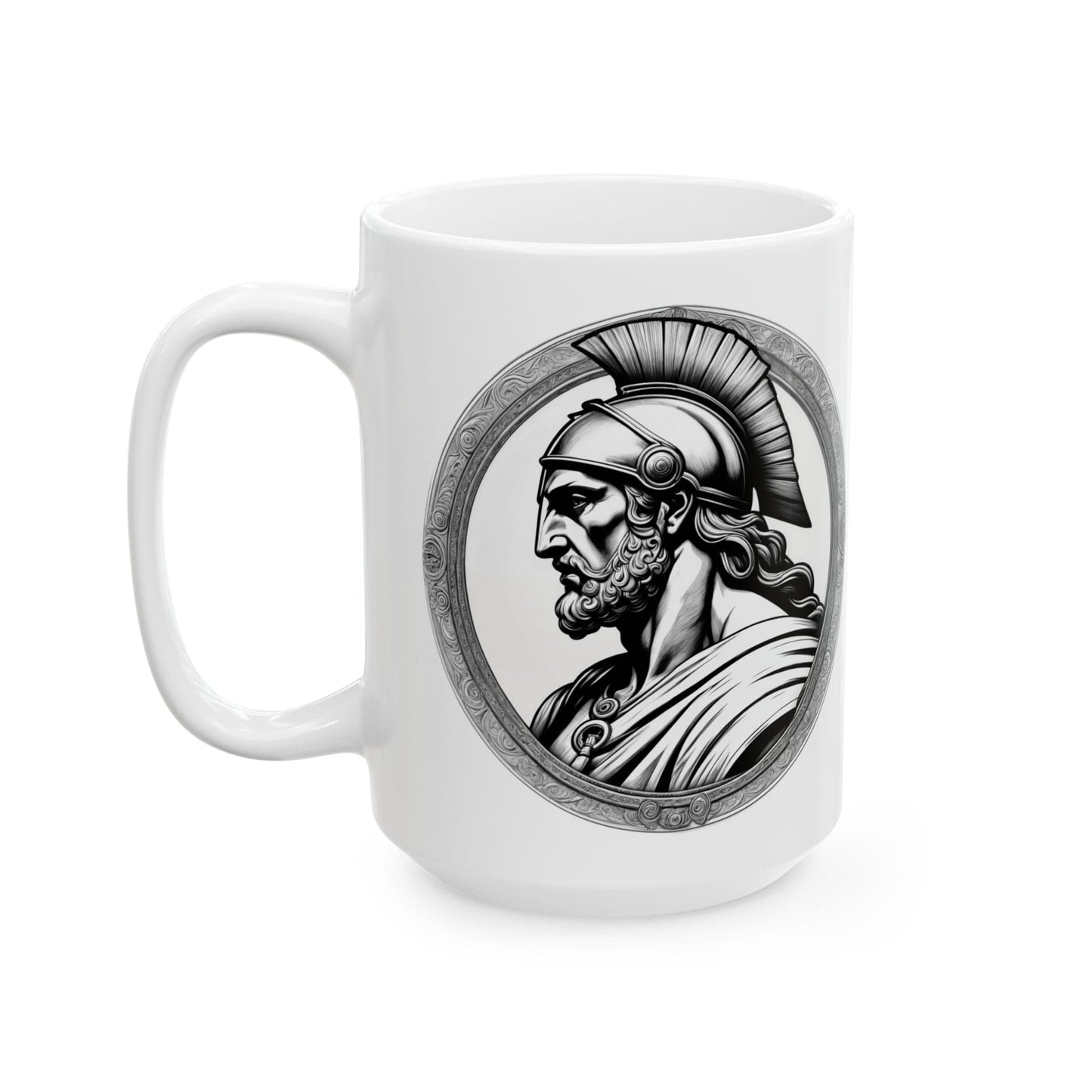 Printify Mug 15oz Mug - Achilles Motivational Inspirational QR Code Quote Video