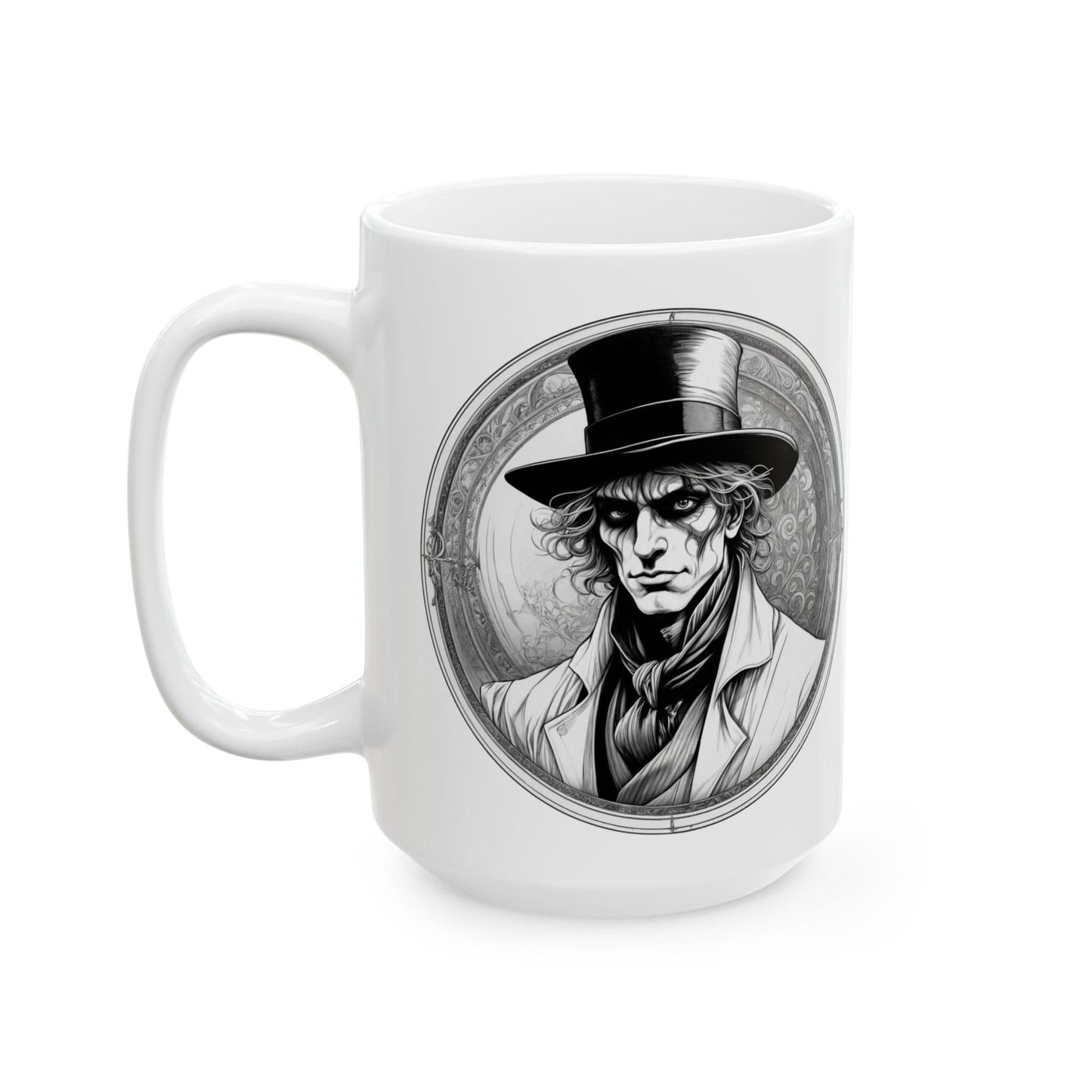 Printify Mug 15oz Mug - The Sandman - Mysteries & Monsters Inspirational QR Code Quote Video
