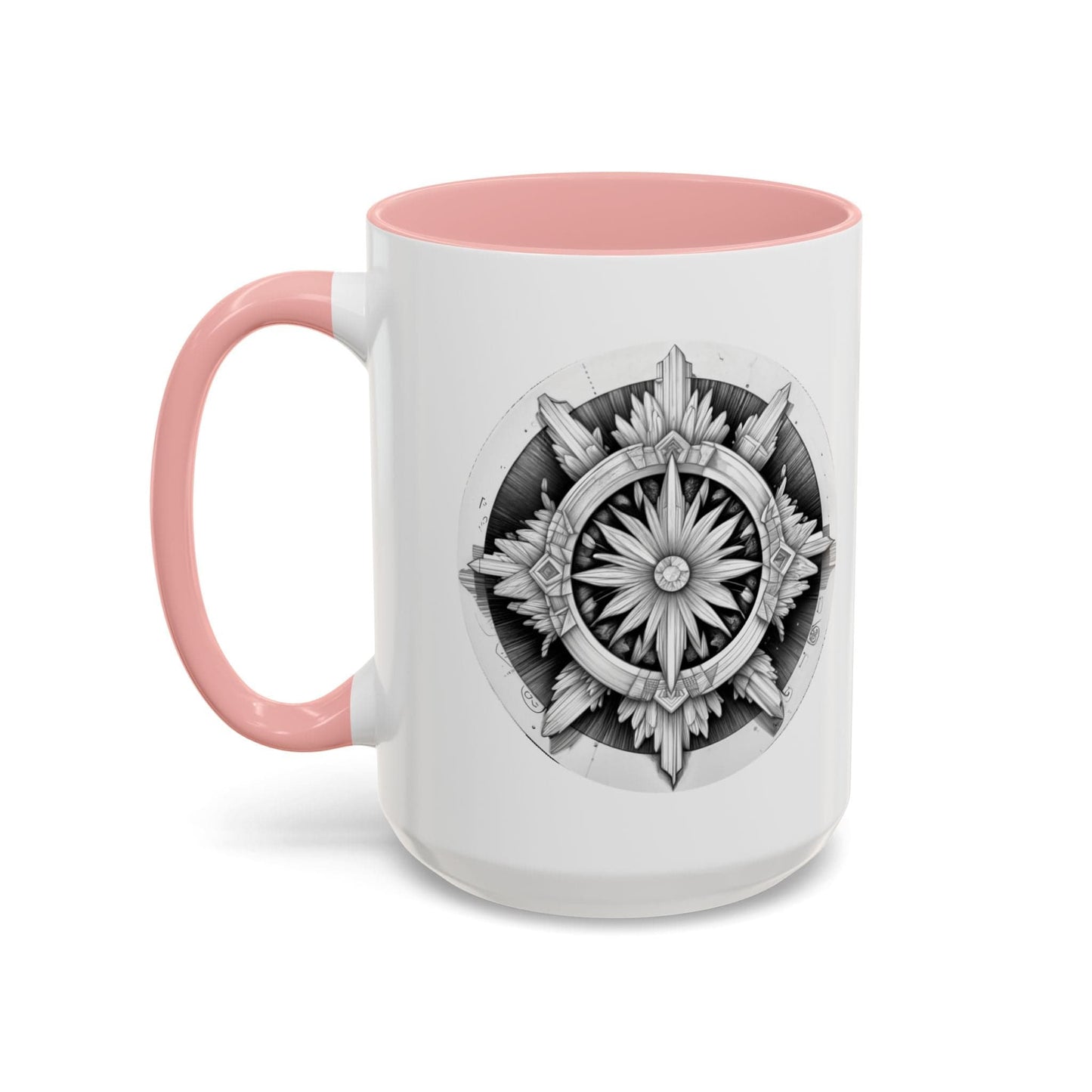 Printify Mug 15oz / Pink Selenite Crystal Coffee Mug with Motivational Quote and QR Code Quote Video Perfect Gemstone Lovers Gift for Spiritual Seekers