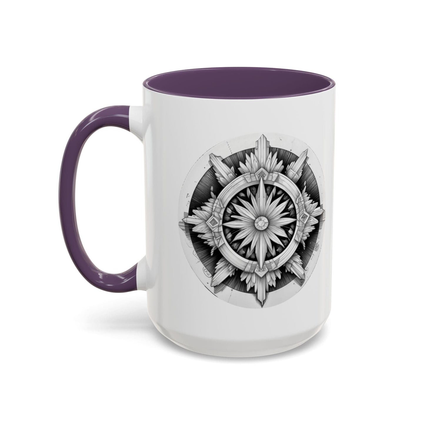 Printify Mug 15oz / Purple Selenite Crystal Coffee Mug with Motivational Quote and QR Code Quote Video Perfect Gemstone Lovers Gift for Spiritual Seekers