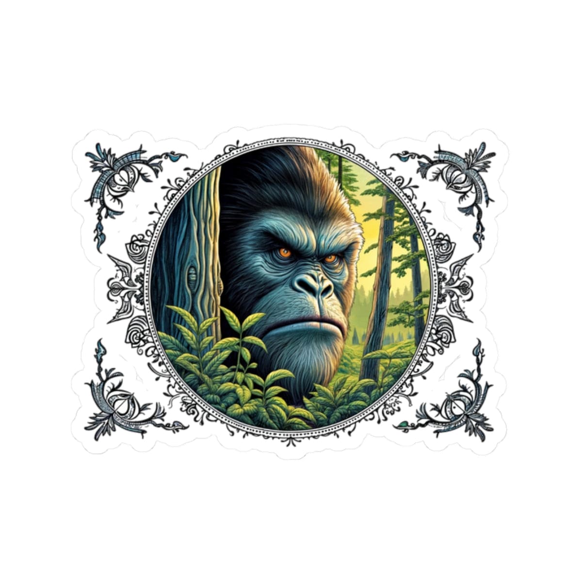 Printify Paper products 2" × 2" / White Legends Are Real - Bigfoot & Legends Kiss-Cut Stickers
