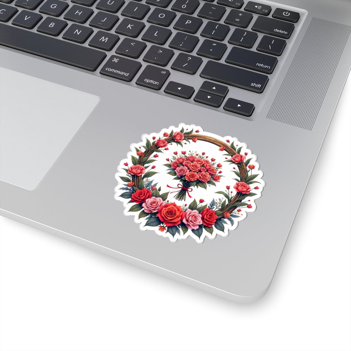 Printify Paper products 3" × 3" / White Blooming Love - Love & Romance Kiss-Cut Stickers