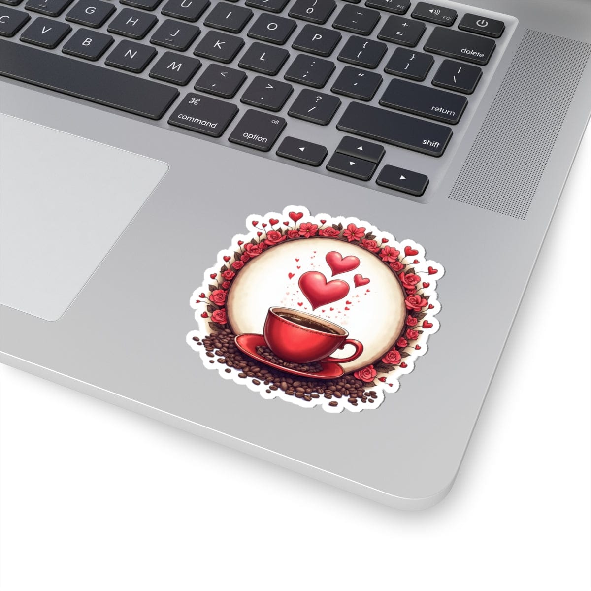 Printify Paper products 3" × 3" / White Brew-tiful Love - Love & Fun Kiss-Cut Stickers