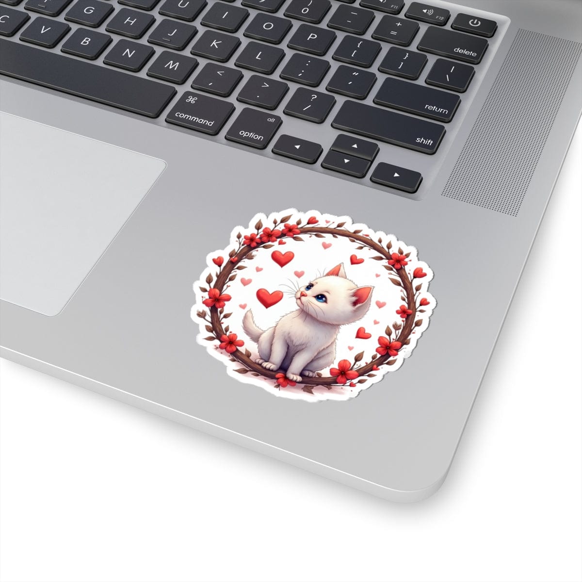 Printify Paper products 3" × 3" / White Fur-ever Love - Love & Fun Kiss-Cut Stickers
