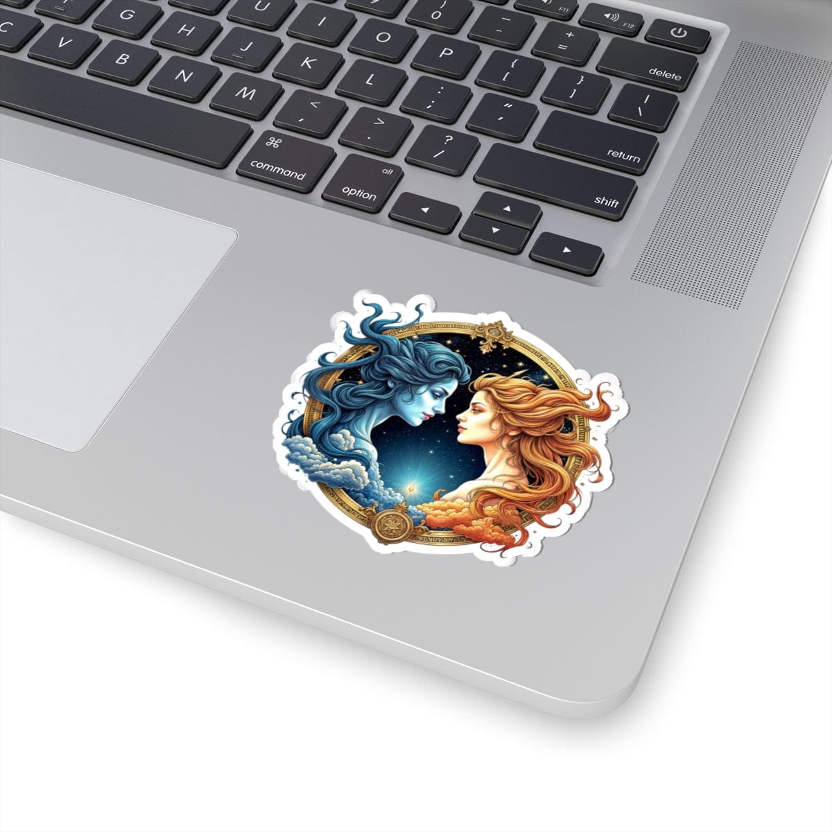 Printify Paper products 3" × 3" / White Gemini - Zodiac Astrology Kiss-Cut Stickers