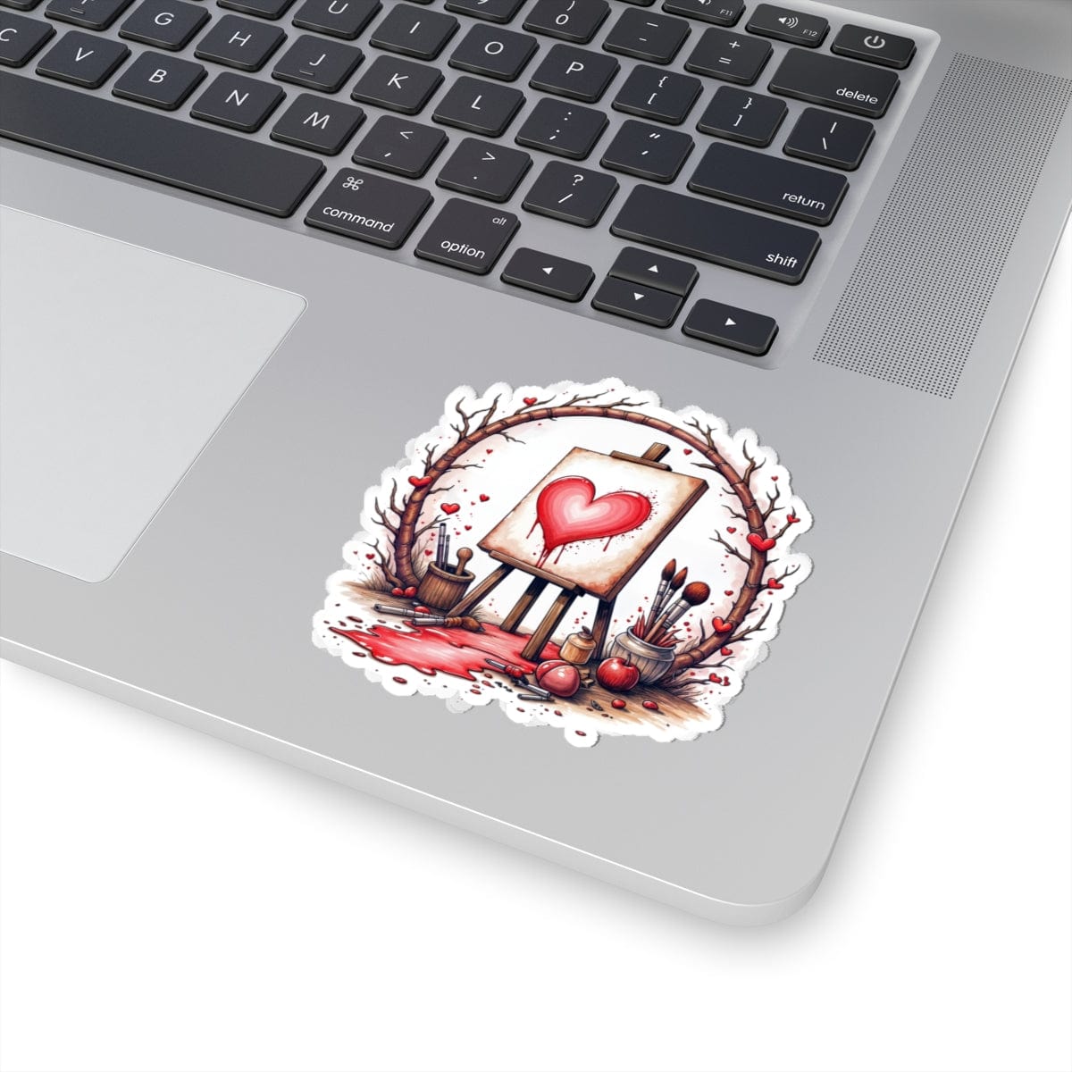 Printify Paper products 3" × 3" / White My Masterpiece - Love & Fun Kiss-Cut Stickers