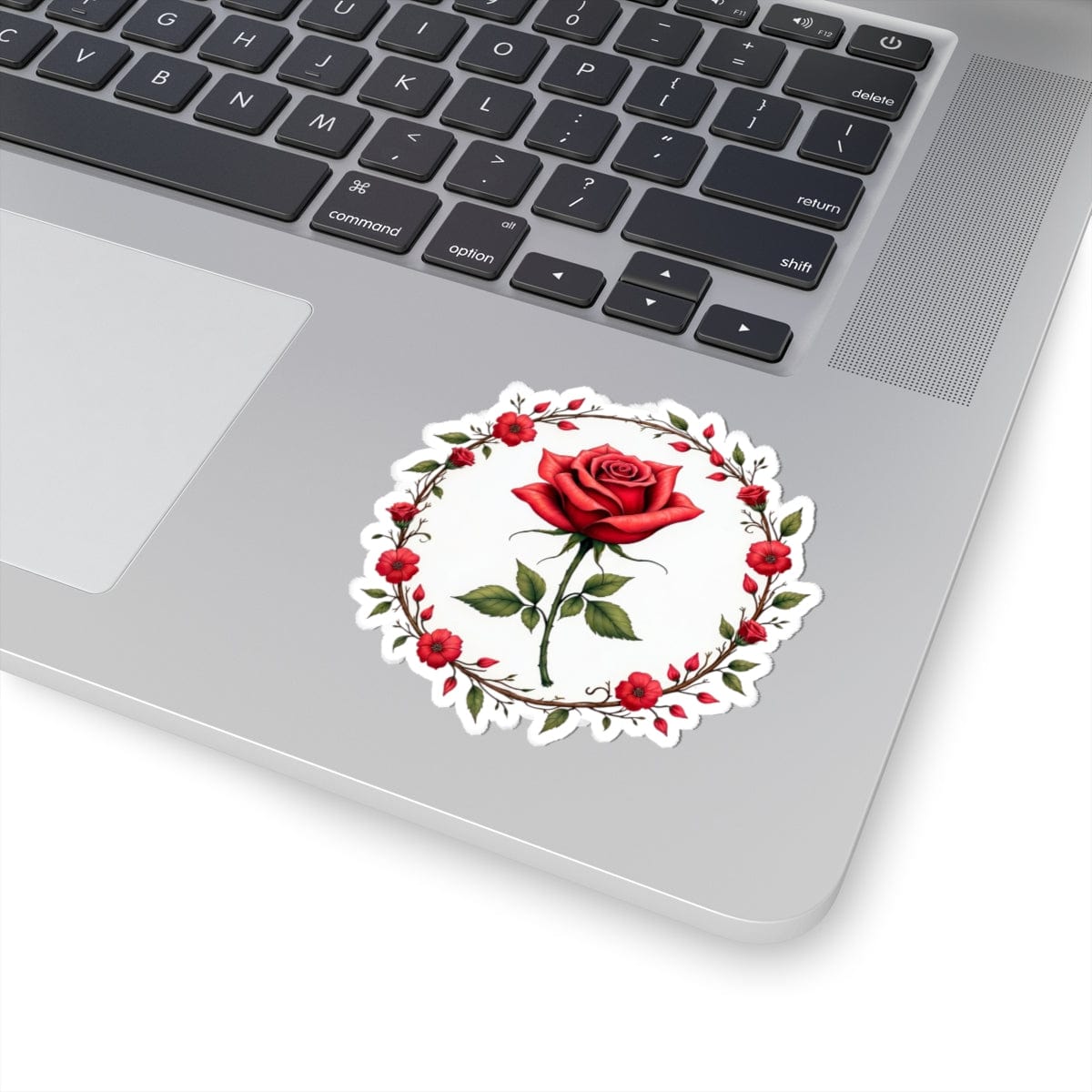 Printify Paper products 3" × 3" / White Petal Passion - Love & Romance Kiss-Cut Stickers
