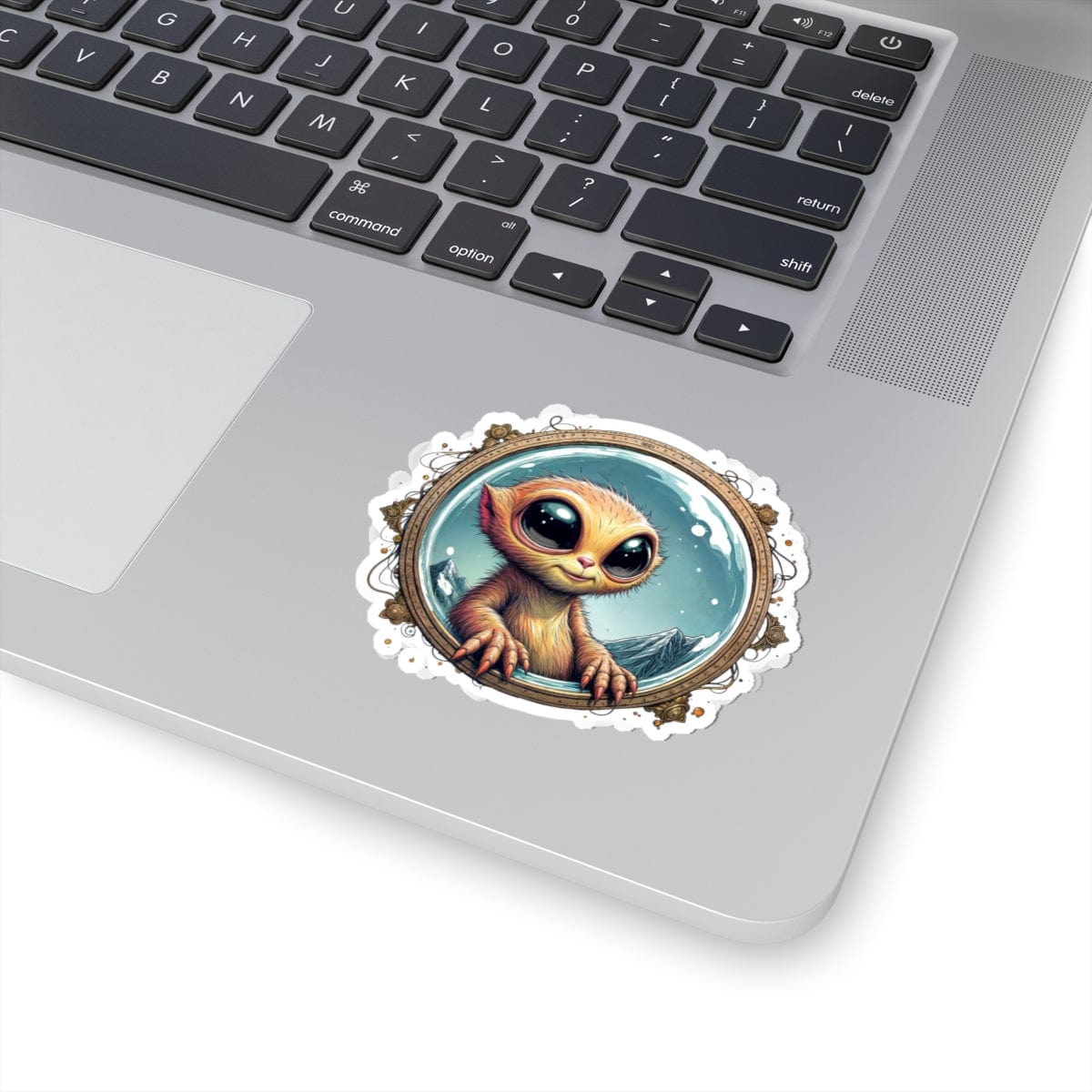 Printify Paper products 3" × 3" / White Sticker - Earthlings are Strange, But We Embrace the Weird! - Alien & Space Kiss-Cut