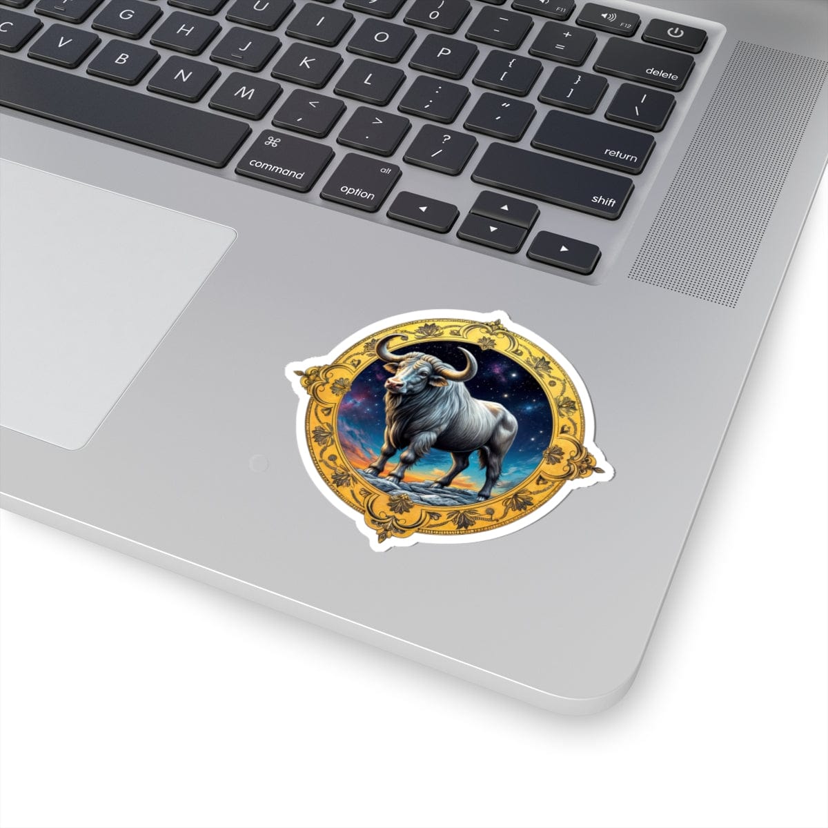 Printify Paper products 3" × 3" / White Taurus - Zodiac Astrology Kiss-Cut Stickers