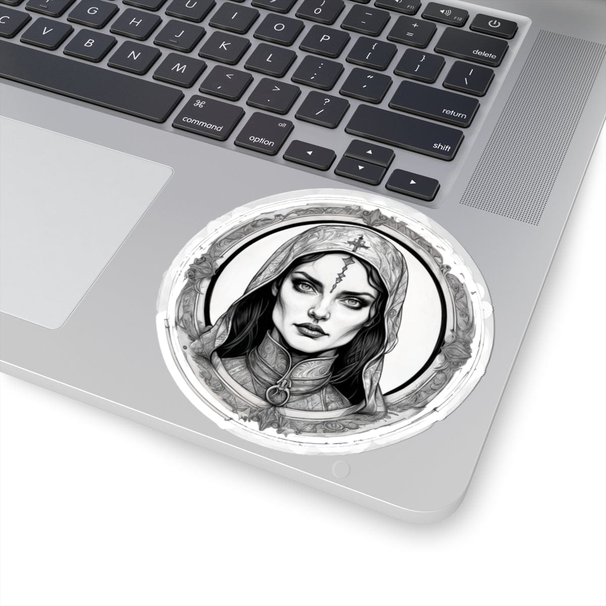 Printify Paper products 4" × 4" / White Morgana - Heroes & Quests Kiss-Cut Stickers