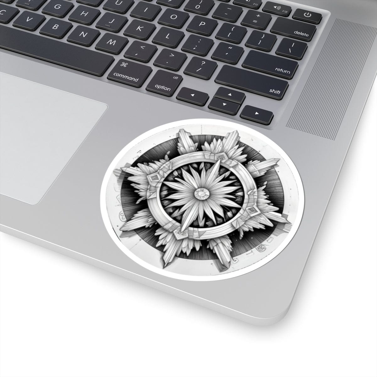 Printify Paper products 4" × 4" / White Selenite - Crystals & Gemstones Kiss-Cut Stickers