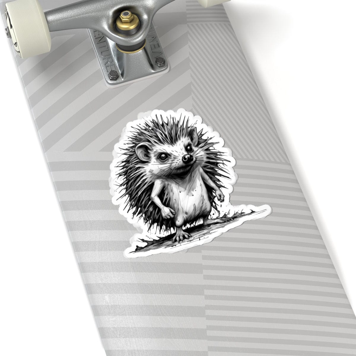 Printify Paper products 6" × 6" / White Hedgehog I'm Fine - Everything's Fine Kiss-Cut Stickers