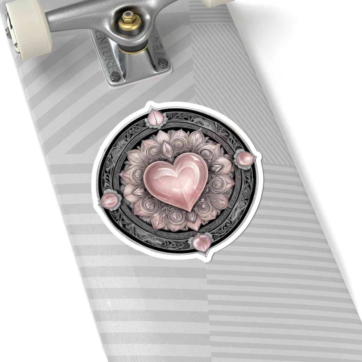 Printify Paper products 6" × 6" / White Rose Quartz - Crystals & Gemstones Kiss-Cut Stickers