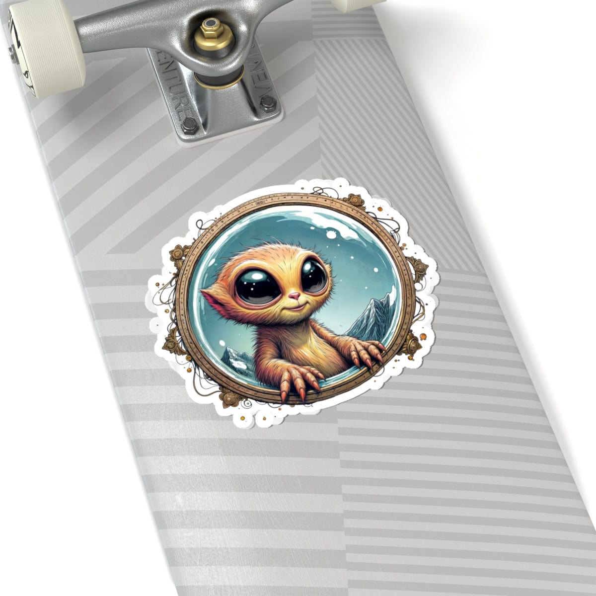 Printify Paper products 6" × 6" / White Sticker - Earthlings are Strange, But We Embrace the Weird! - Alien & Space Kiss-Cut