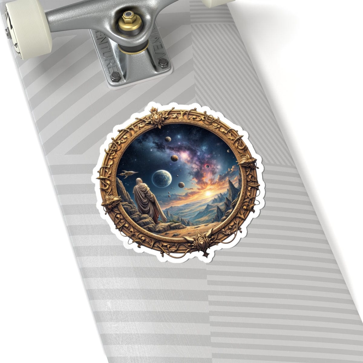 Printify Paper products 6" × 6" / White They Exist - UFO & Cosmic Kiss-Cut Stickers