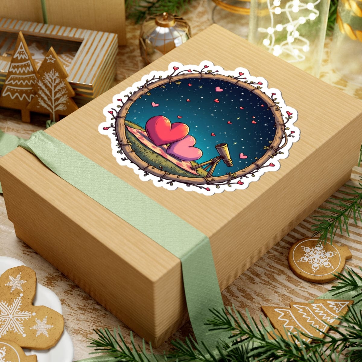 Printify Paper products Astrological Love - Love & Fun Kiss-Cut Stickers