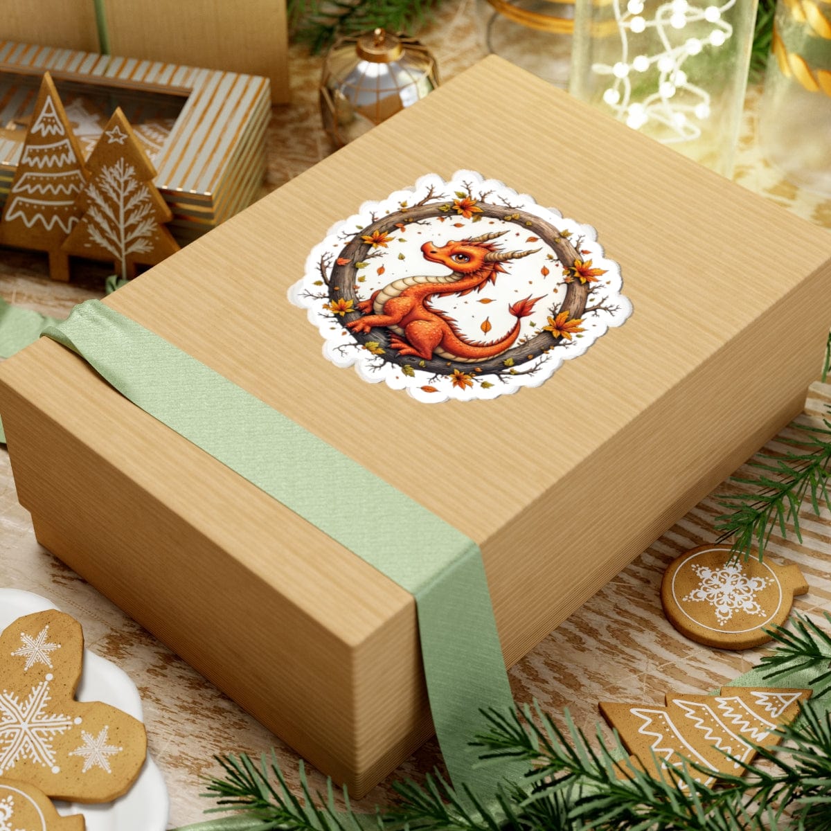 Printify Paper products Autumnfire - Dragons & Magic Kiss-Cut Stickers