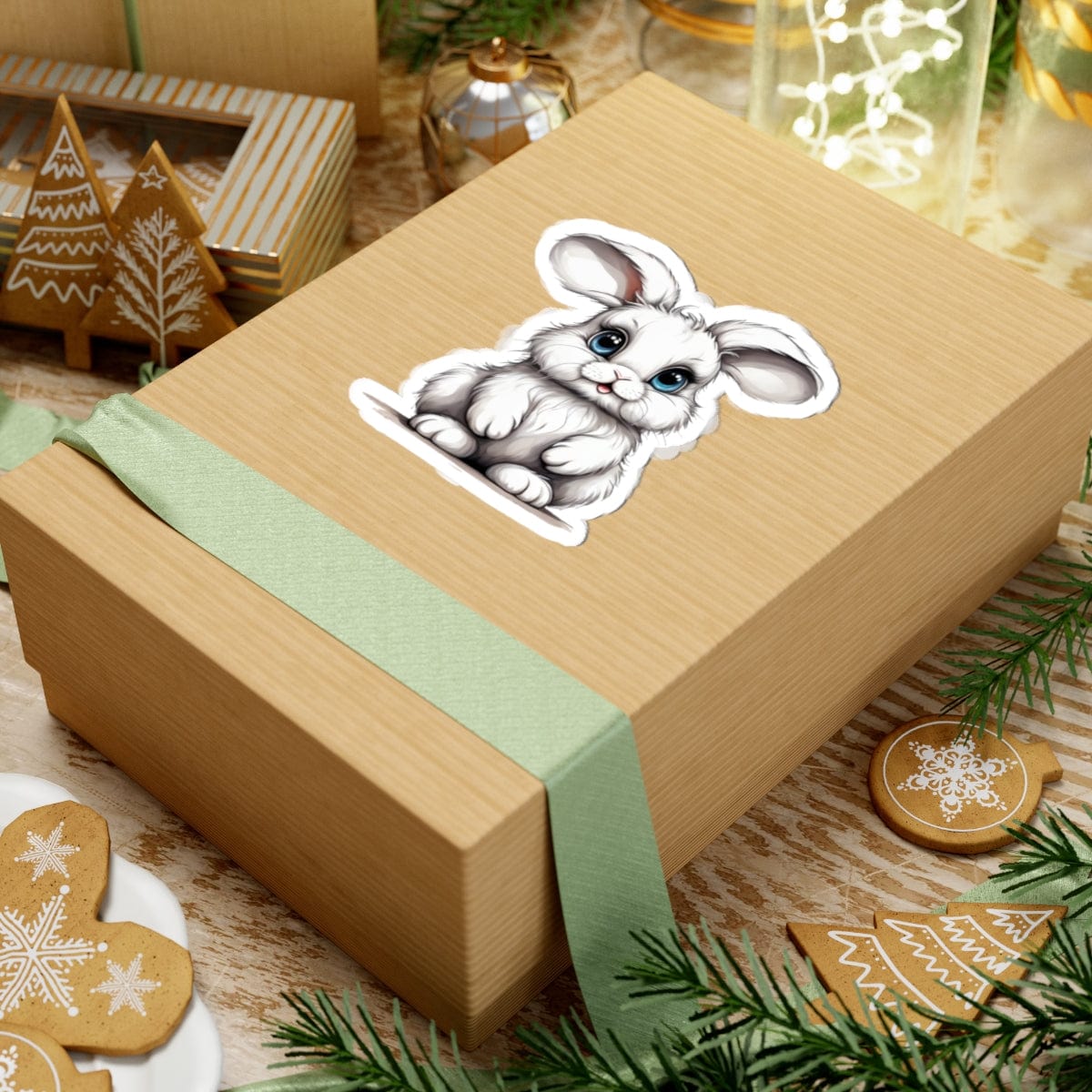 Printify Paper products Baby Bunny - Hyper Cute Kiss-Cut Stickers