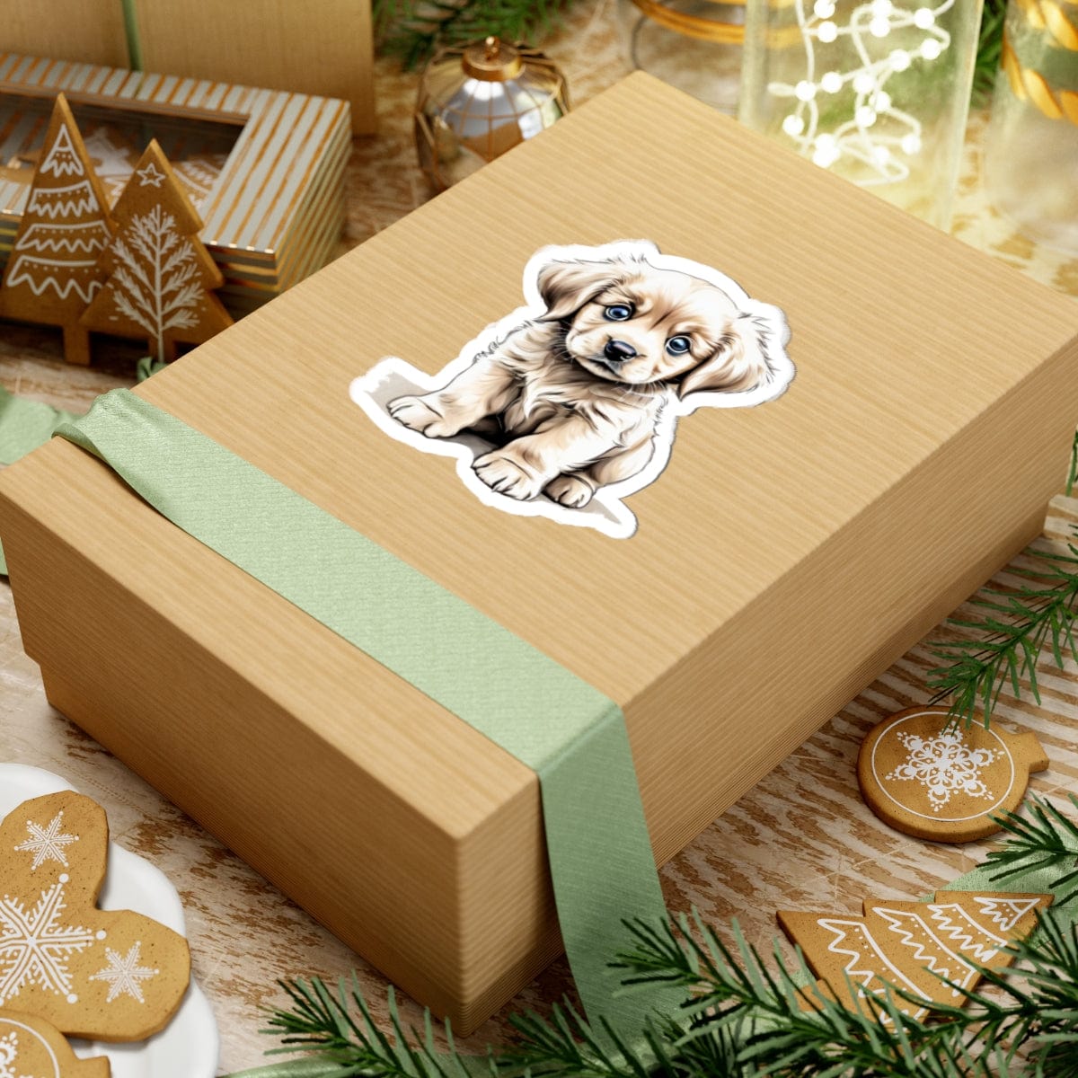 Printify Paper products Baby Puppy - Hyper Cute Kiss-Cut Sticker
