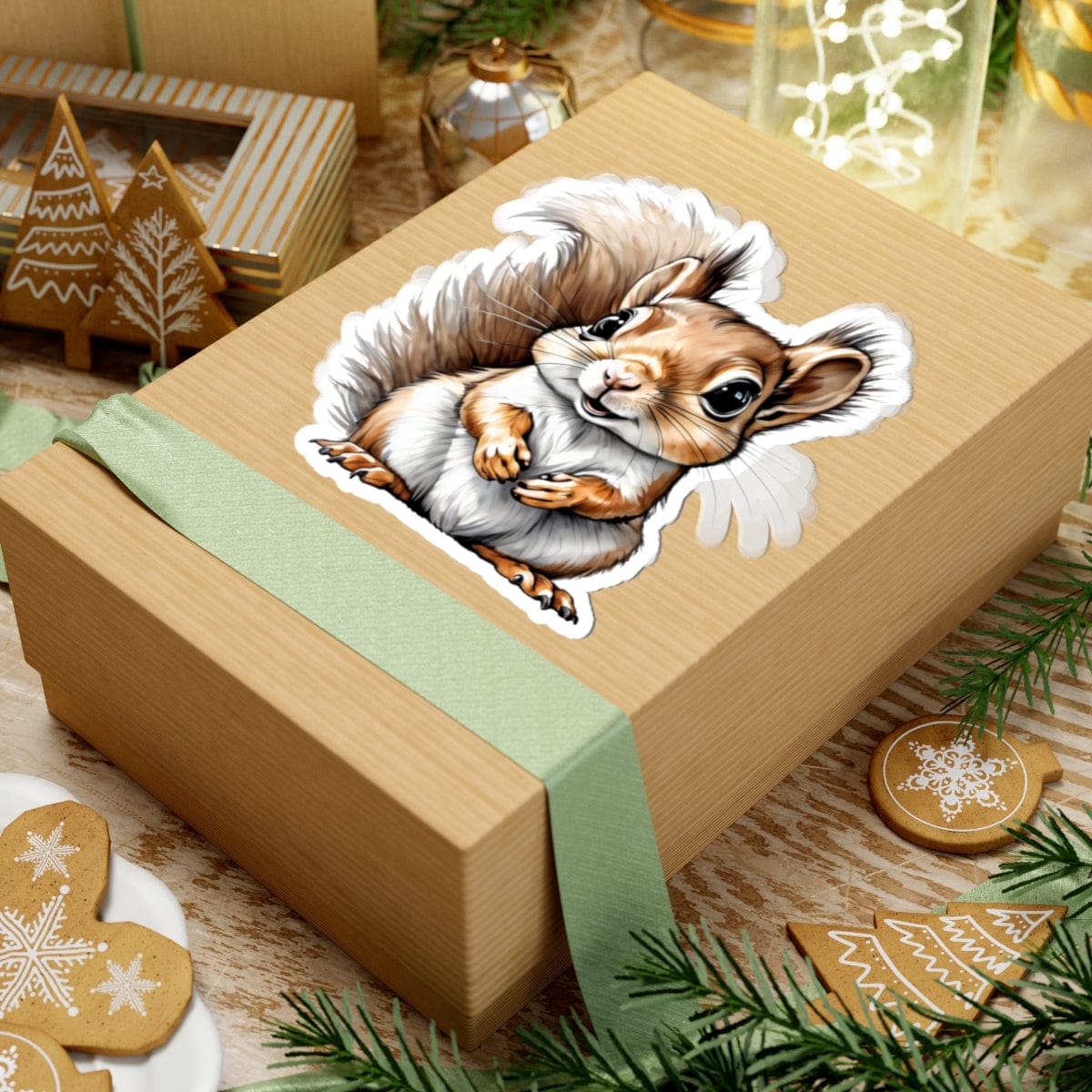 Printify Paper products Baby Squirrel - Hyper Cute Kiss-Cut Stickers