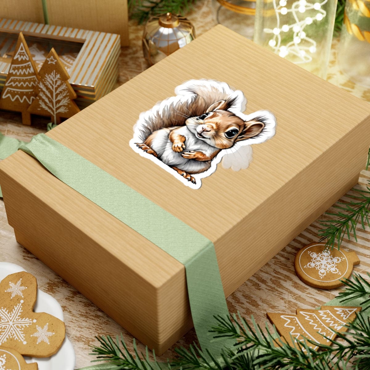 Printify Paper products Baby Squirrel - Hyper Cute Kiss-Cut Stickers