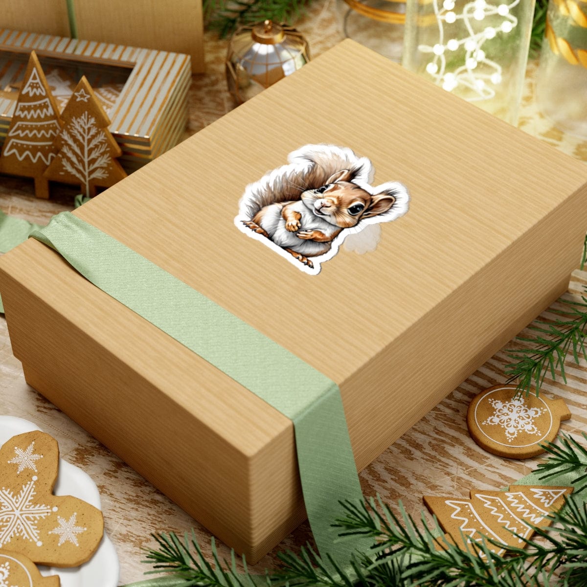 Printify Paper products Baby Squirrel - Hyper Cute Kiss-Cut Stickers