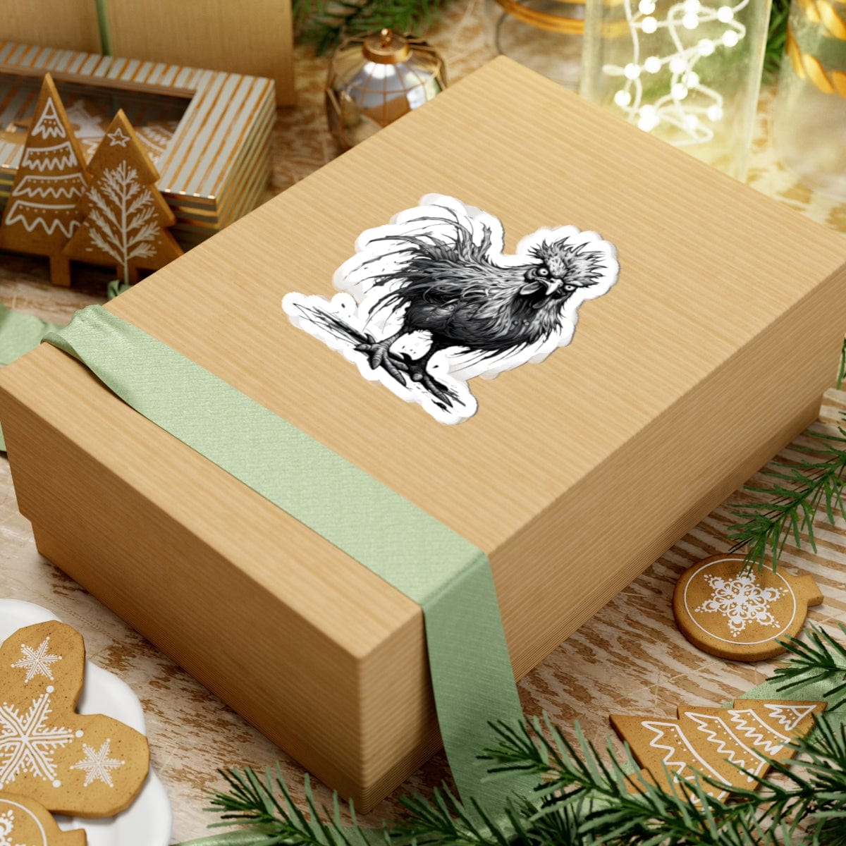 Printify Paper products Chicken I'm Fine - Everything's Fine Kiss-Cut Stickers
