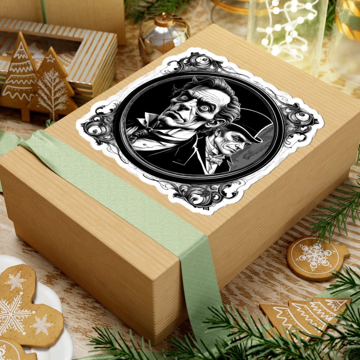 Printify Paper products Dr. Jekyll and Mr. Hyde - Mysteries & Monsters Kiss-Cut Stickers