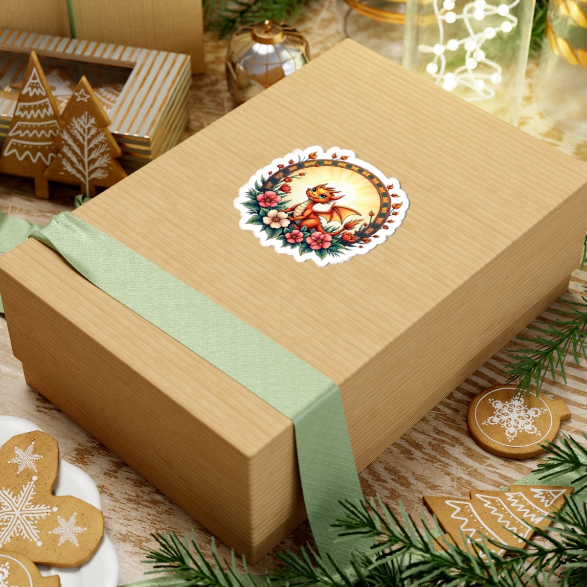 Printify Paper products Emberheart - Dragons & Magic Kiss-Cut Stickers