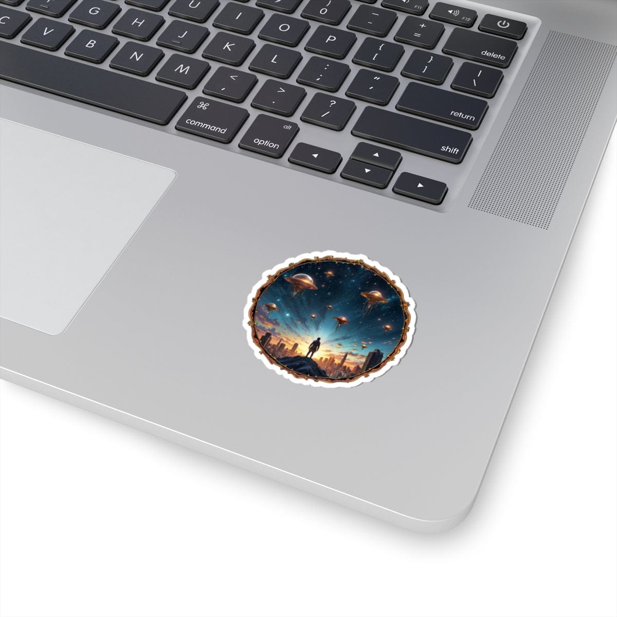 Printify Paper products Galactic Connections - UFO & Cosmic Kiss-Cut Stickers