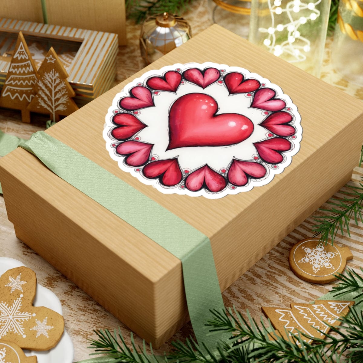 Printify Paper products Heart’s Desire - Love & Romance Kiss-Cut Stickers