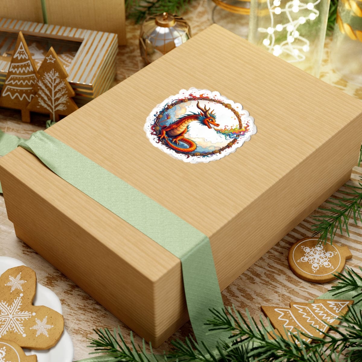 Printify Paper products Prismfire - Dragons & Magic Kiss-Cut Stickers