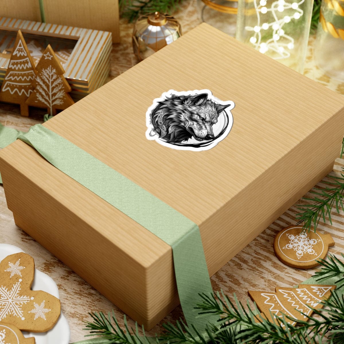 Printify Paper products Wolf Head - Wild & Fierce Kiss-Cut Stickers