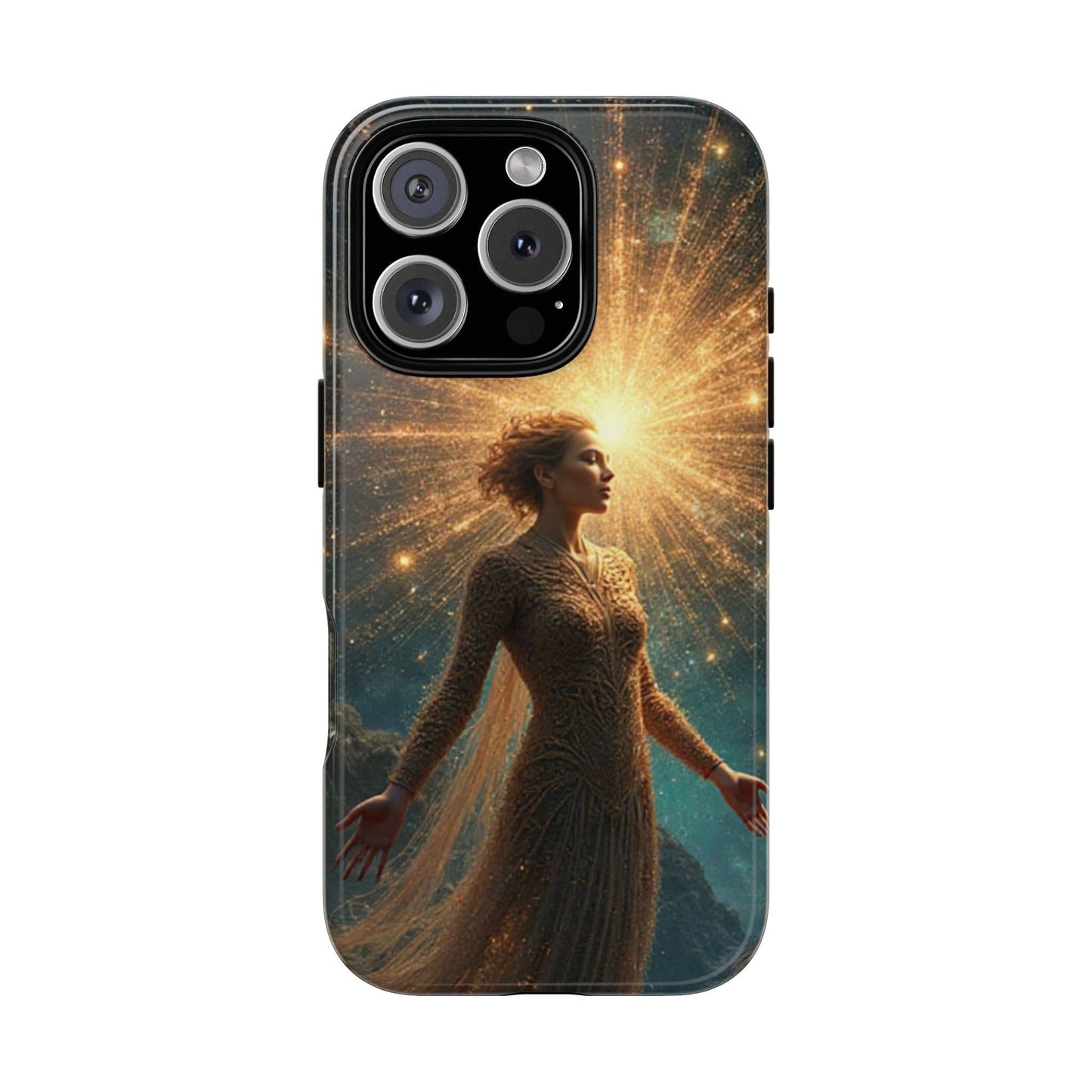 Printify Phone Case iPhone 16 Pro / Glossy Celestial Phone Case: Cosmic Stars, Spiritual Vibes, Gift for Her, Unique Accessories, Magical Design, Protective Cover