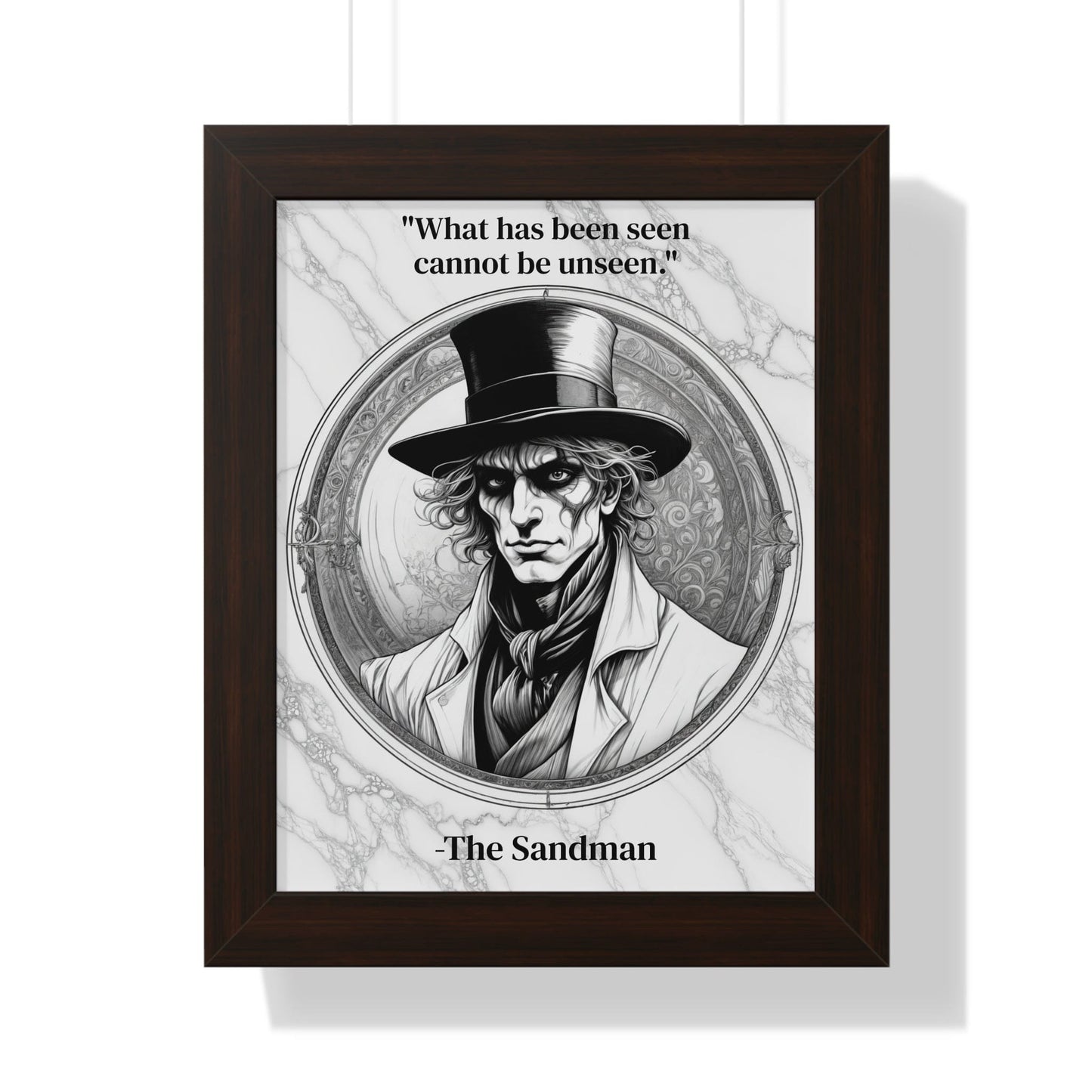 Printify Poster 11" x 14" / Walnut The Sandman Inspirational Quote Fantasy Decor Framed Wall Art for Home Office Gift - Ideal Dreamscape Quote Print for Mythology Enthusiasts