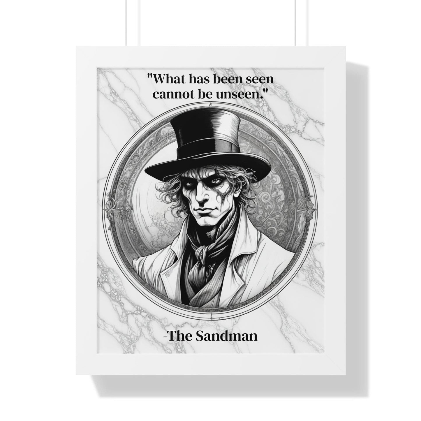 Printify Poster 16″ x 20″ / White The Sandman Inspirational Quote Fantasy Decor Framed Wall Art for Home Office Gift - Ideal Dreamscape Quote Print for Mythology Enthusiasts