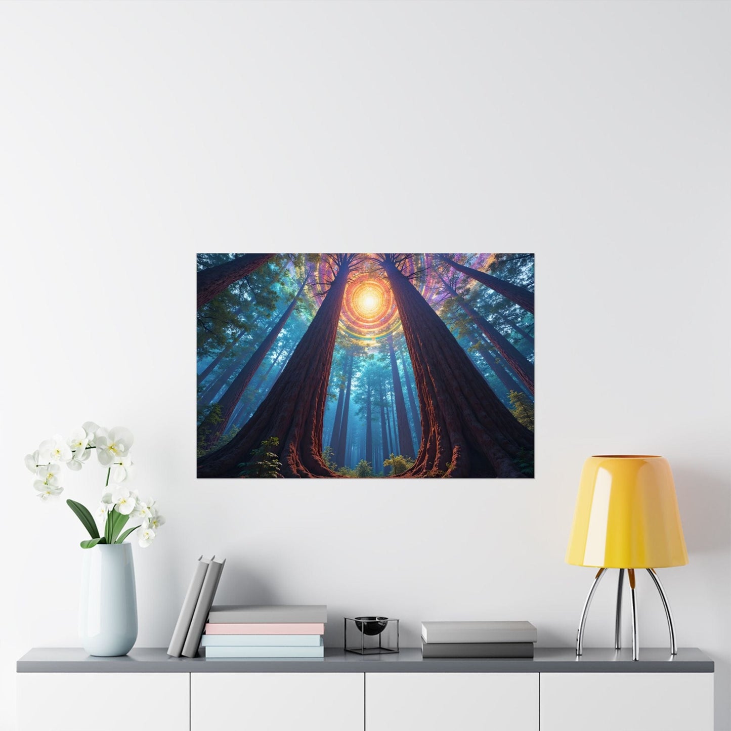 Printify Poster Enchanted Forest Matte Horizontal Posters, Nature Wall Art, Dark Woods Decor, Bohemian Aesthetic, Home and Office Decoration