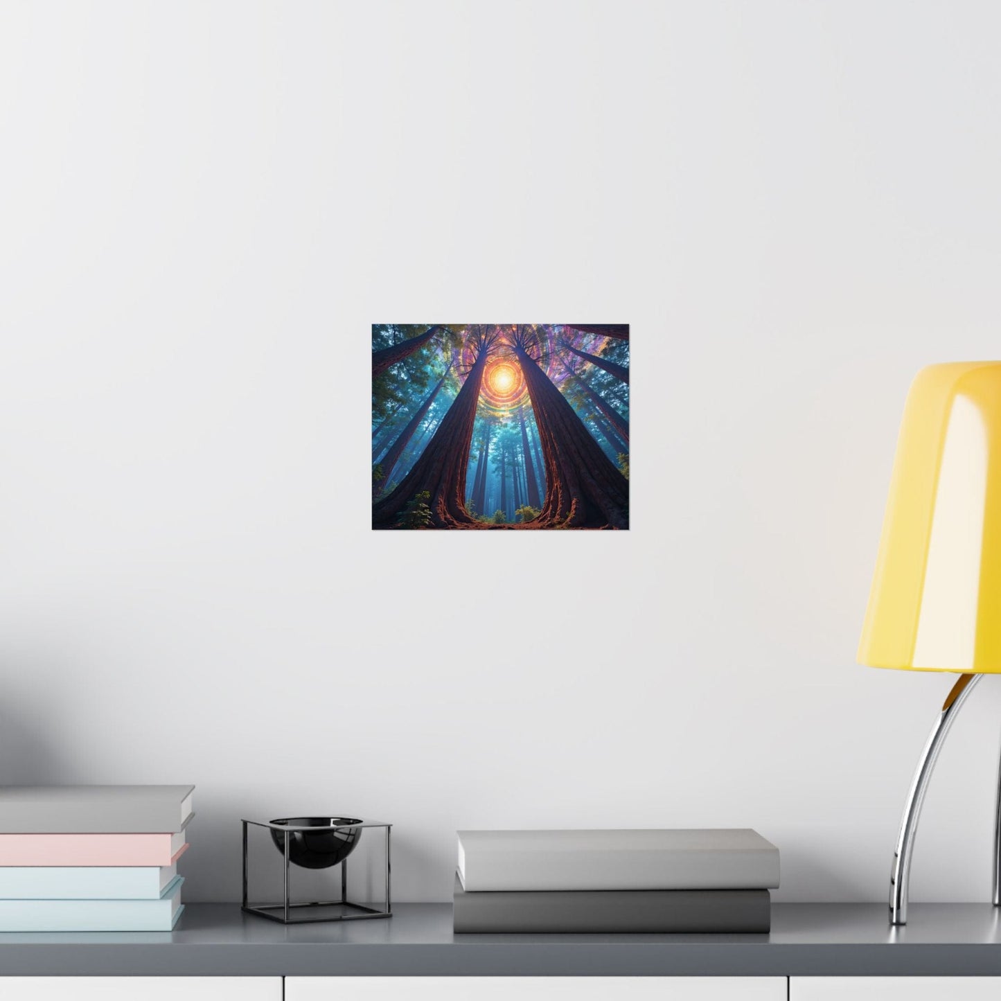 Printify Poster Enchanted Forest Matte Horizontal Posters, Nature Wall Art, Dark Woods Decor, Bohemian Aesthetic, Home and Office Decoration