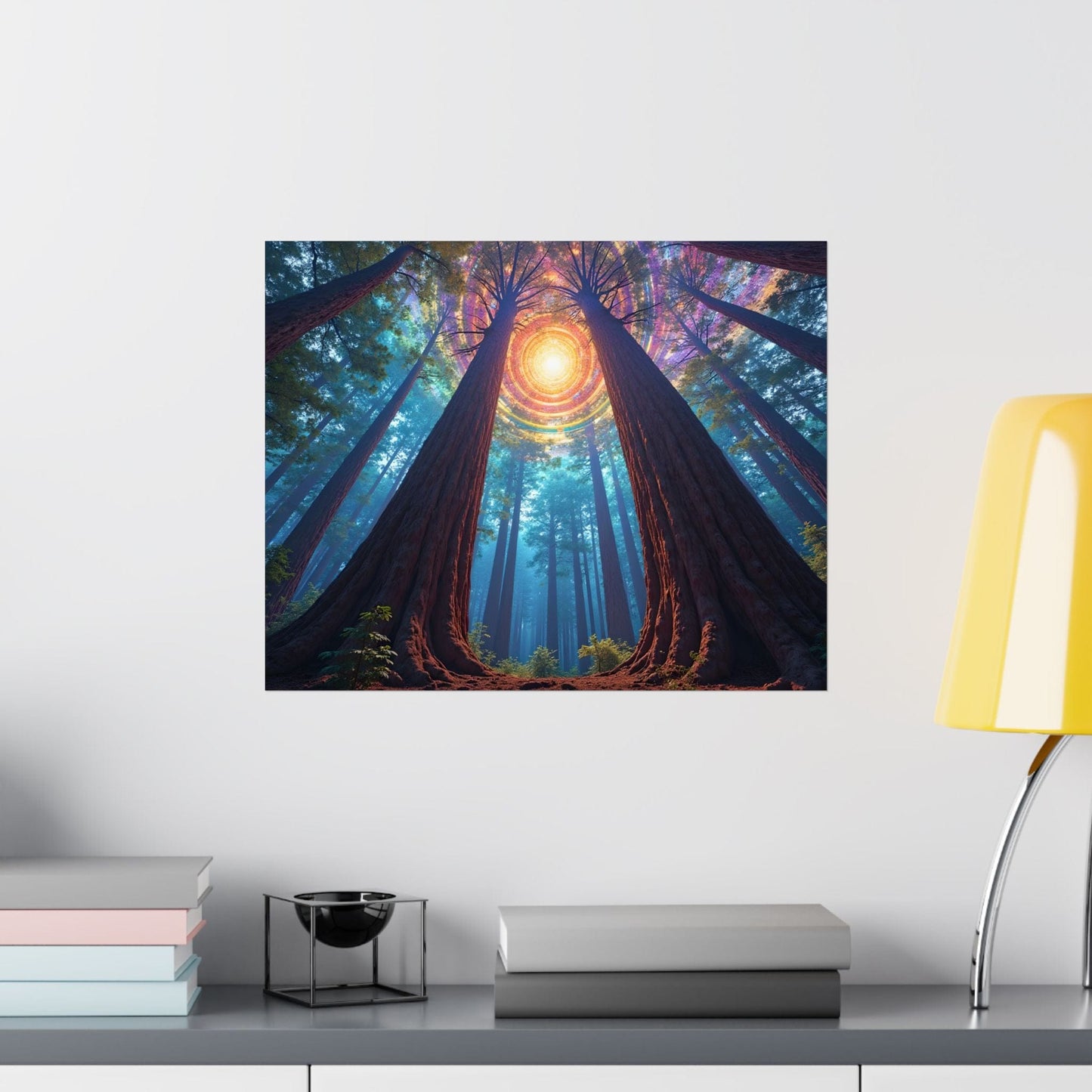 Printify Poster Enchanted Forest Matte Horizontal Posters, Nature Wall Art, Dark Woods Decor, Bohemian Aesthetic, Home and Office Decoration