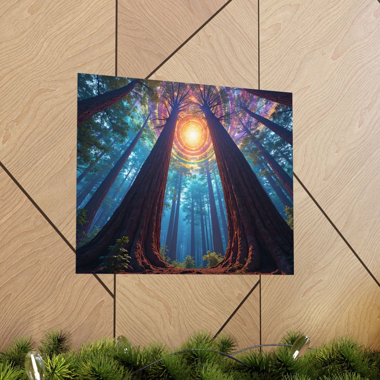 Printify Poster Enchanted Forest Matte Horizontal Posters, Nature Wall Art, Dark Woods Decor, Bohemian Aesthetic, Home and Office Decoration