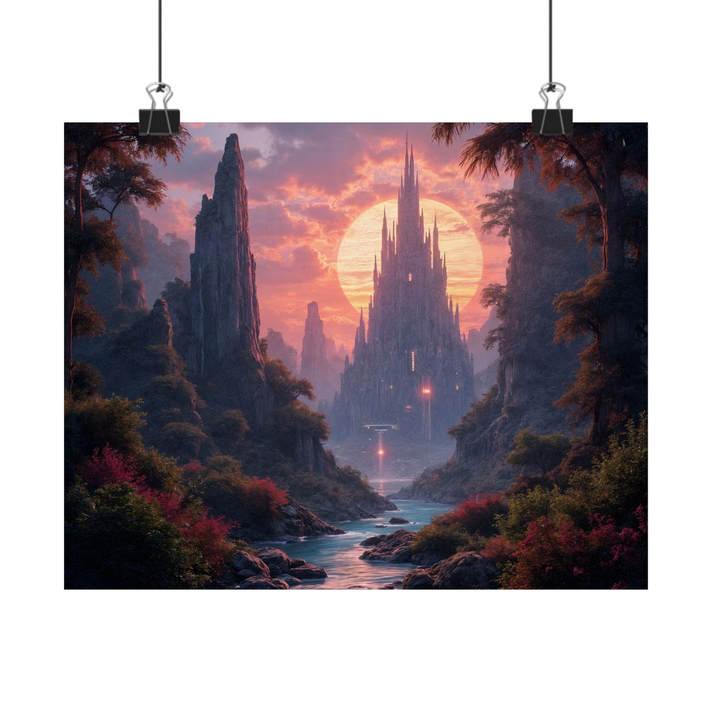 Printify Poster Enchanting Matte Horizontal Posters, Fantasy Wall Art, Landscape Decor, Home Aesthetic, Gift for Nature Lovers