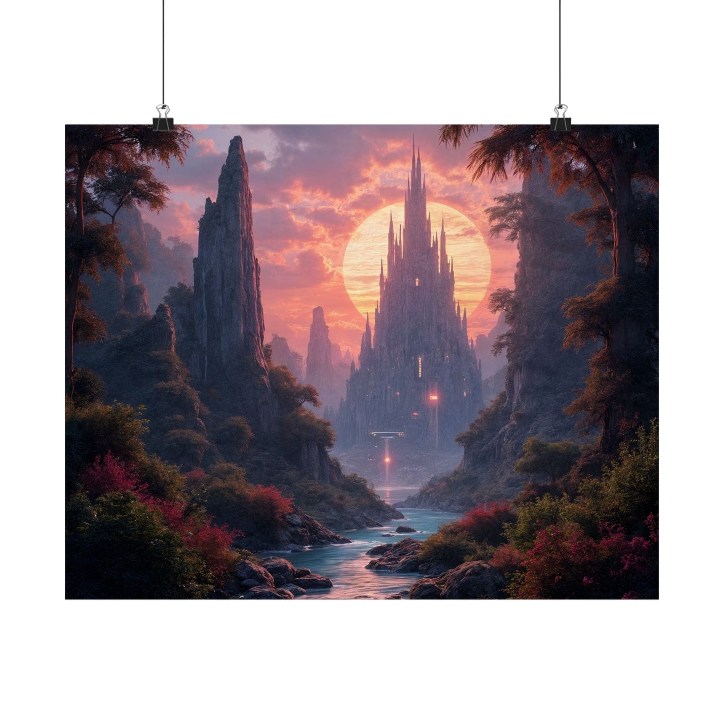 Printify Poster Enchanting Matte Horizontal Posters, Fantasy Wall Art, Landscape Decor, Home Aesthetic, Gift for Nature Lovers